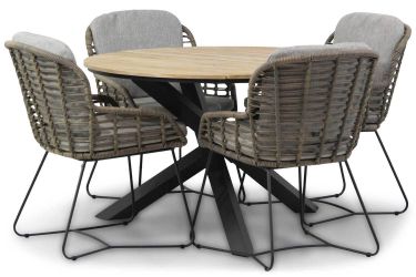 4 Seasons Lugano/Fabriano 120 cm dining tuinset 5-delig