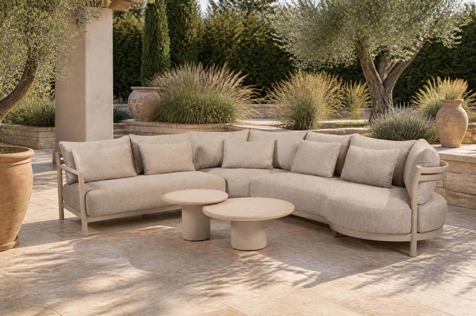 4 Seasons Outdoor Mykonos/Hampton 80 cm/60 cm hoek loungeset 5-delig