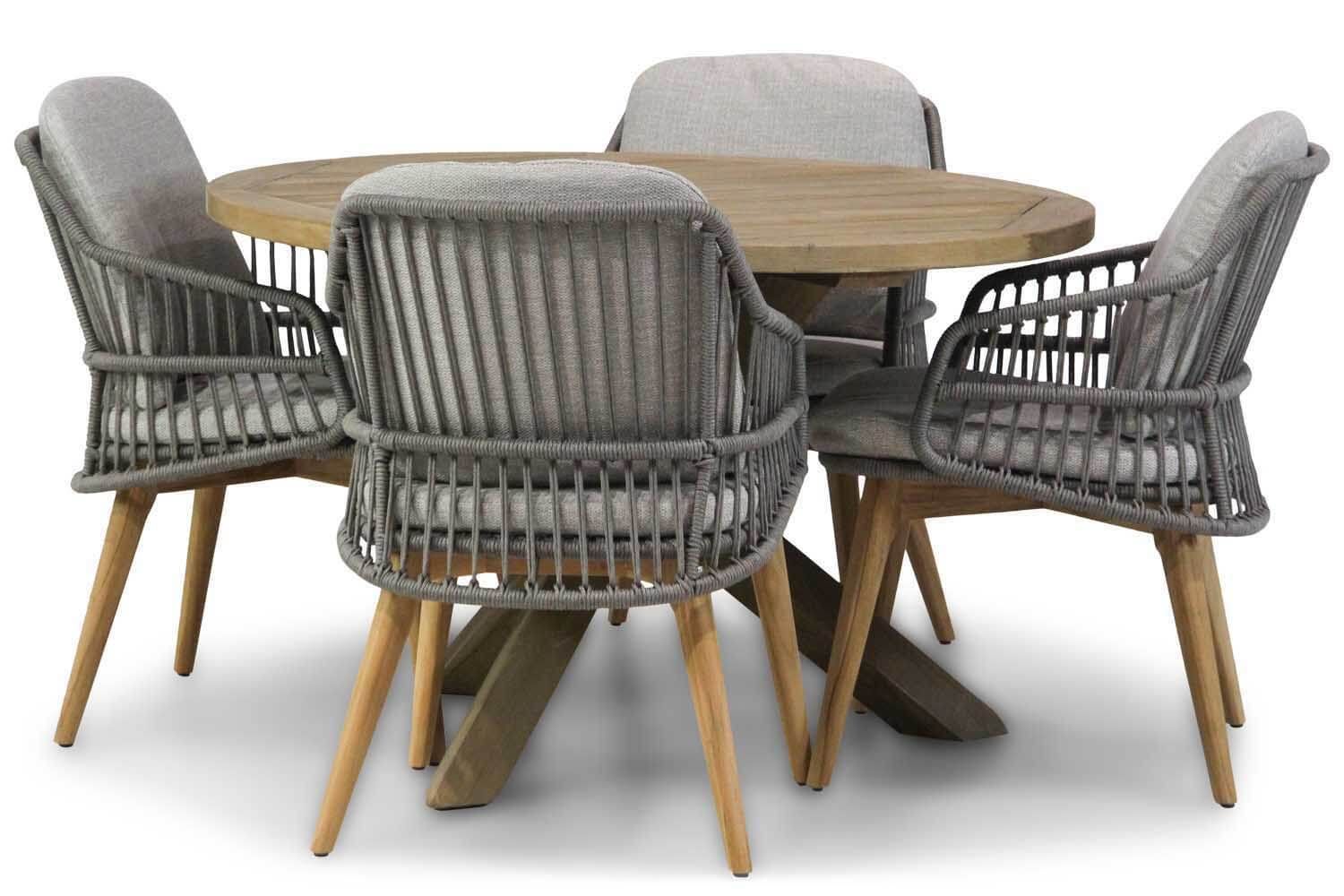 4 Seasons Outdoor Sempre/Sand City 120 cm dining tuinset 5-delig thumbnail
