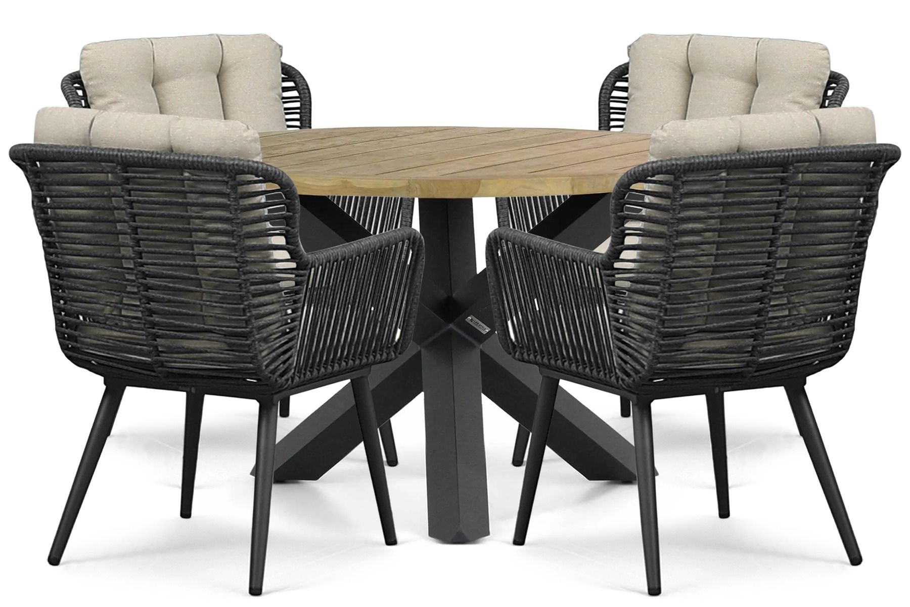 Coco Custa/Rockville 120 cm dining tuinset 5-delig