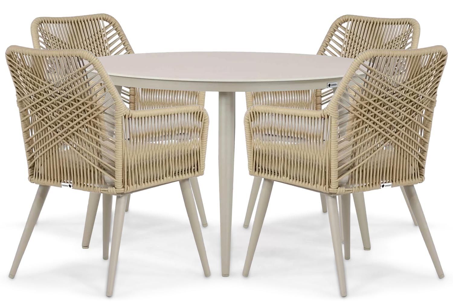 Coco Vedra/Vienna 120 cm dining tuinset 5-delig thumbnail
