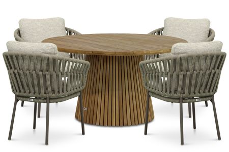 Coco Viento/Fungo 140 cm dining tuinset 5-delig