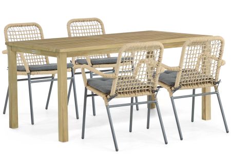 De Laan Catalone/Weston 160 cm dining tuinset 5-delig