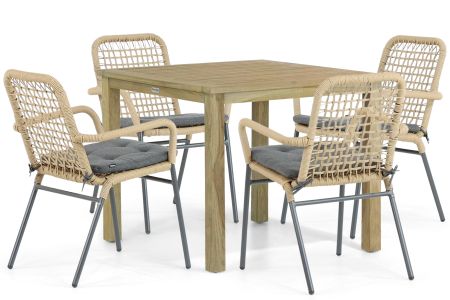De Laan Catalone/Weston 90 cm dining tuinset 5-delig