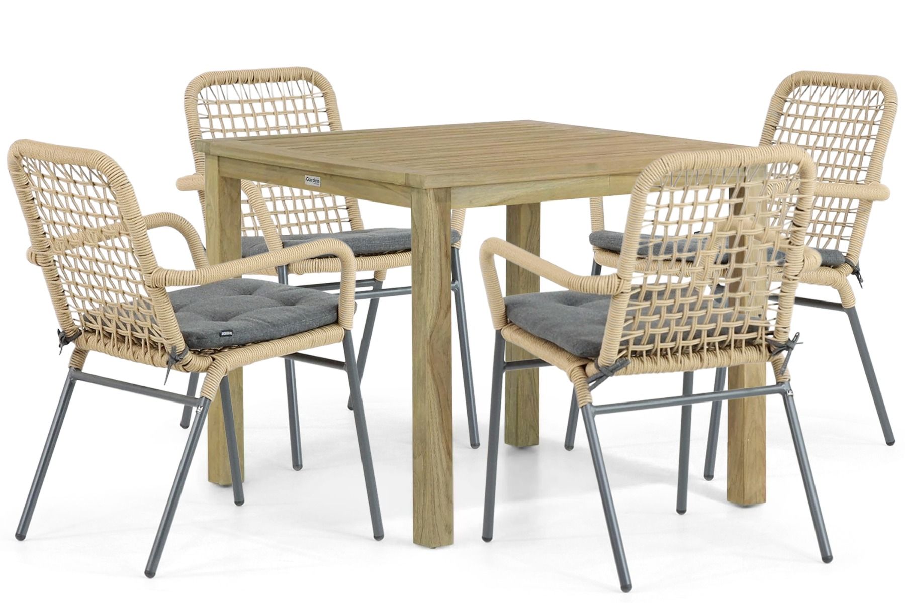 De Laan Catalone/Weston 90 cm dining tuinset 5-delig thumbnail
