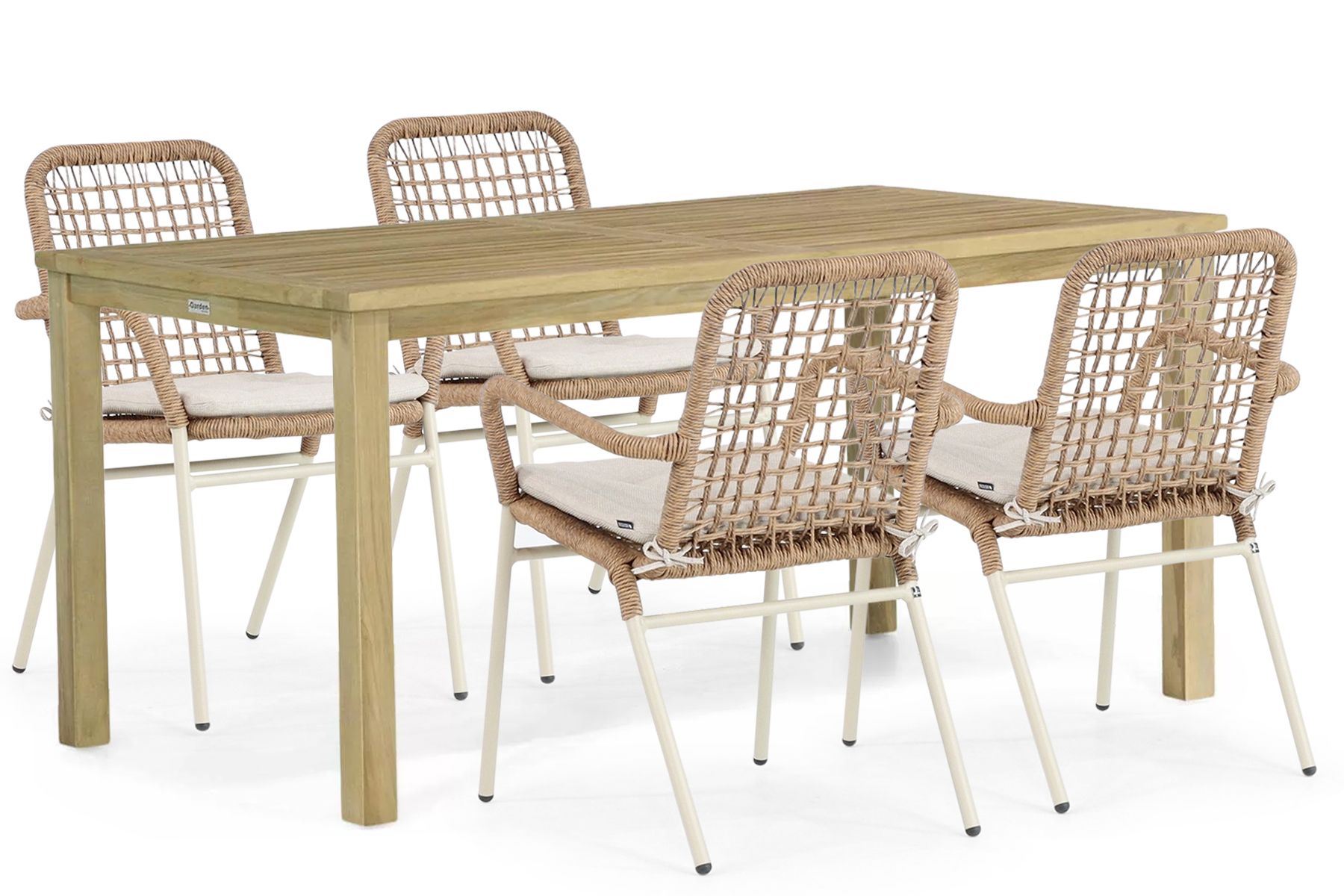 De Laan Catalone/Weston 160 cm dining tuinset 5-delig thumbnail