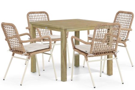 De Laan Catalone/Weston 90 cm dining tuinset 5-delig