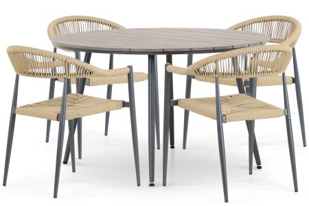 De Laan Granada/Matale 125 cm dining tuinset 5-delig