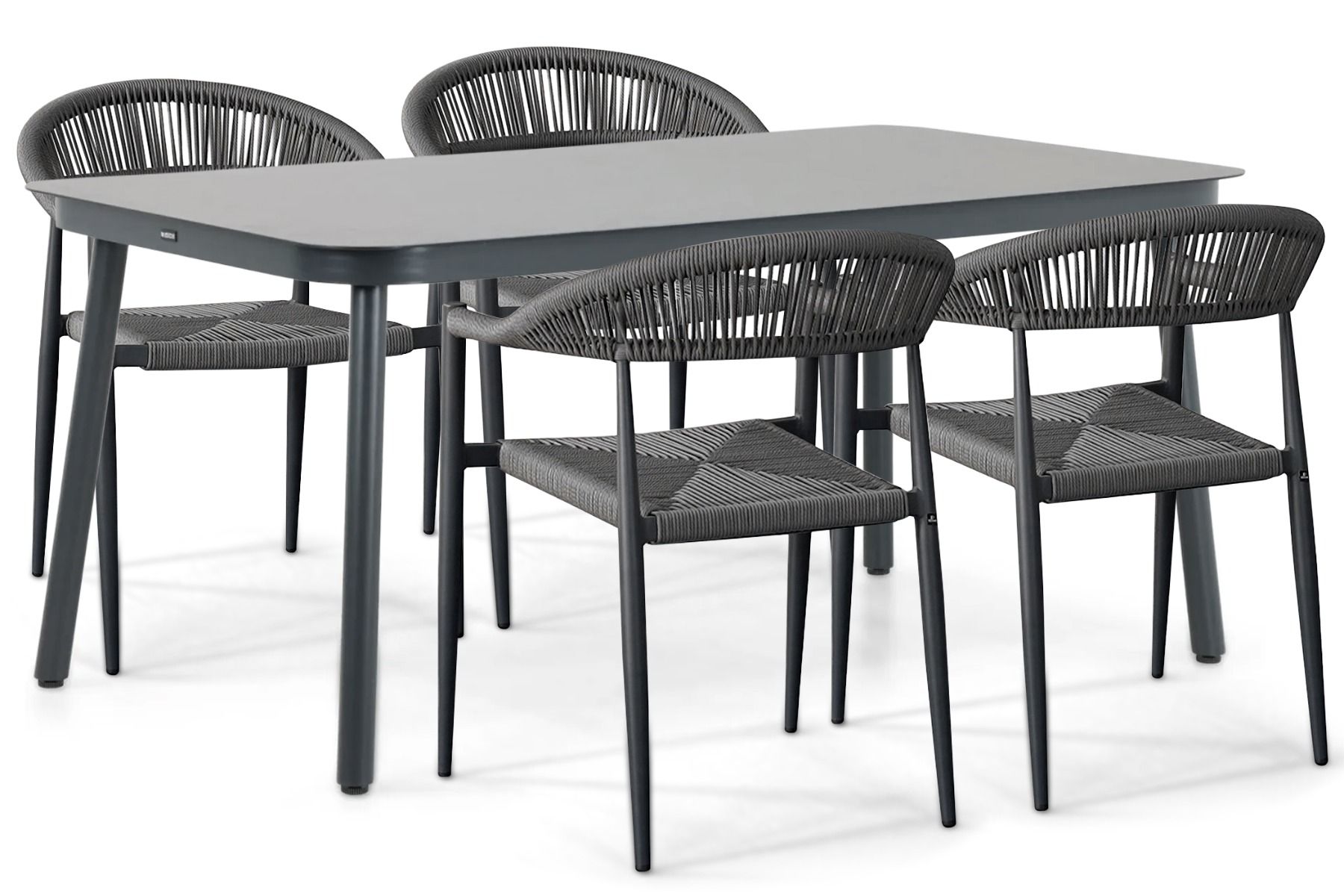 De Laan Granada/Tavano 160x90 cm dining tuinset 5-delig
