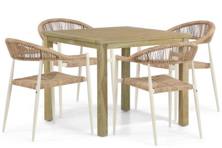 De Laan Granada/Weston 90 cm dining tuinset 5-delig
