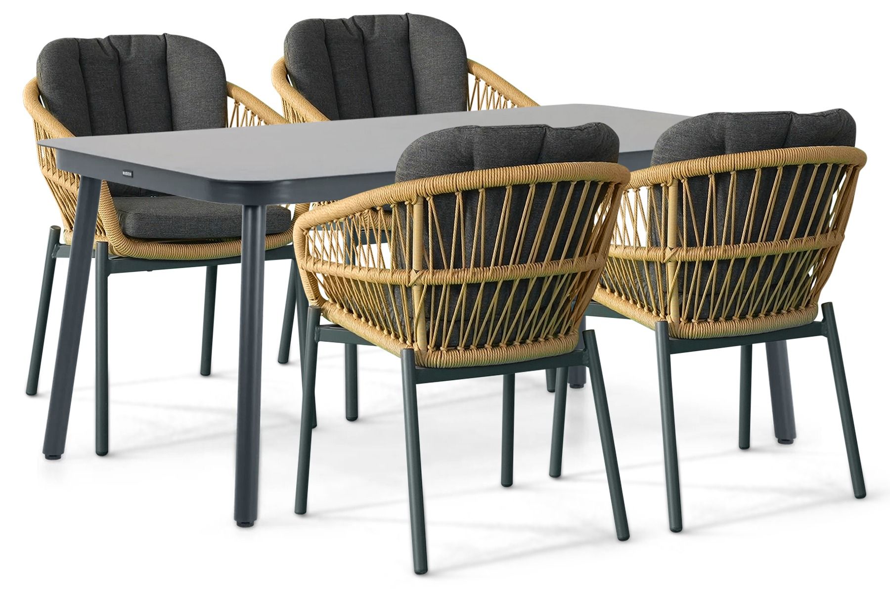 De Laan Malaga/Tavano 160x90 cm dining tuinset 5-delig