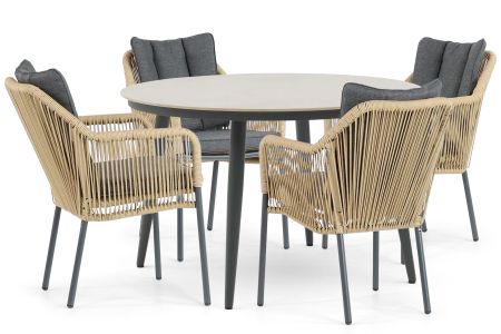 Lifestyle Marbella/Vienna 120 cm dining tuinset 5-delig