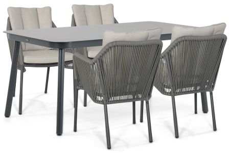 De Laan Marbella/Tavano 160x90 cm dining tuinset 5-delig
