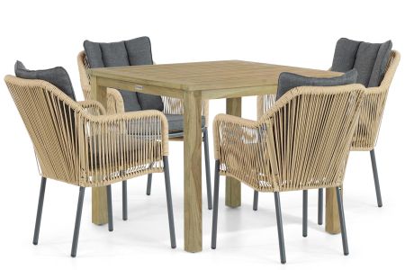 De Laan Marbella/Weston 90 cm dining tuinset 5-delig