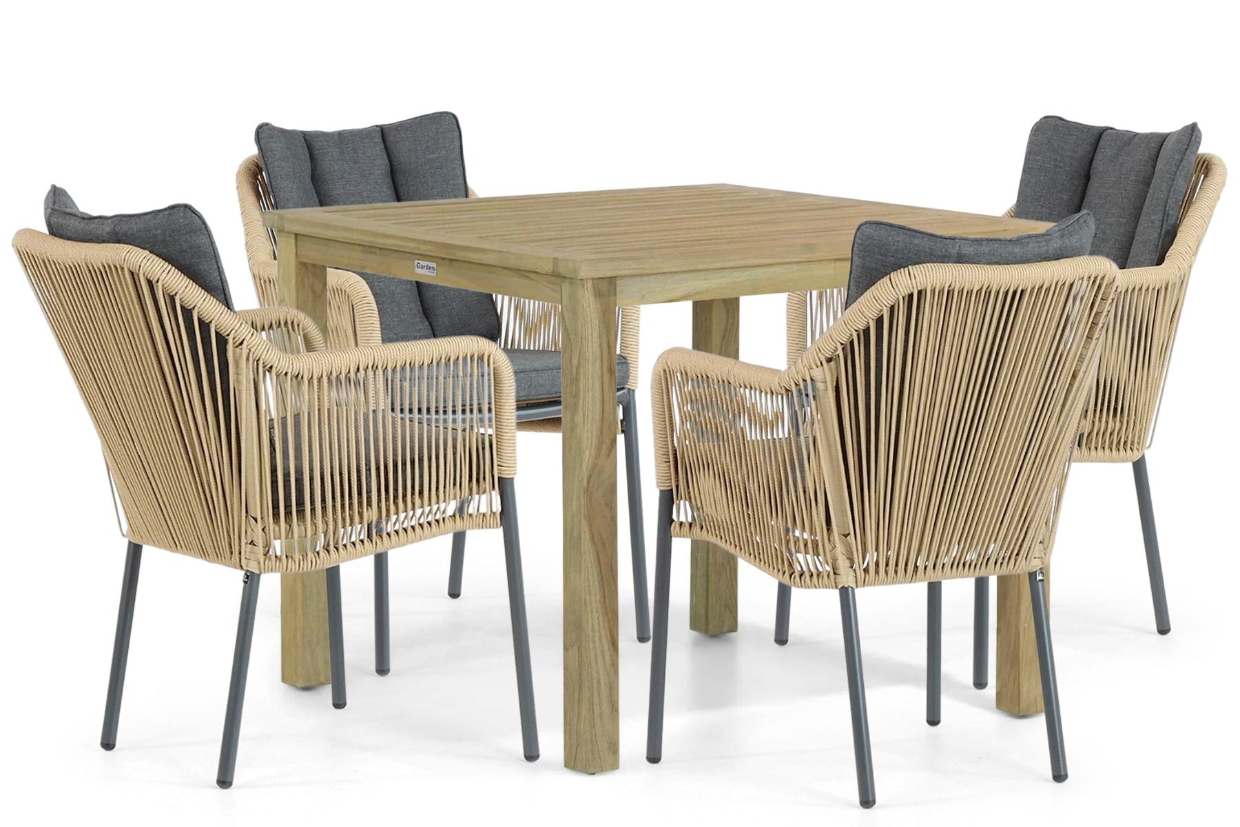 De Laan Marbella/Weston 90 cm dining tuinset 5-delig thumbnail