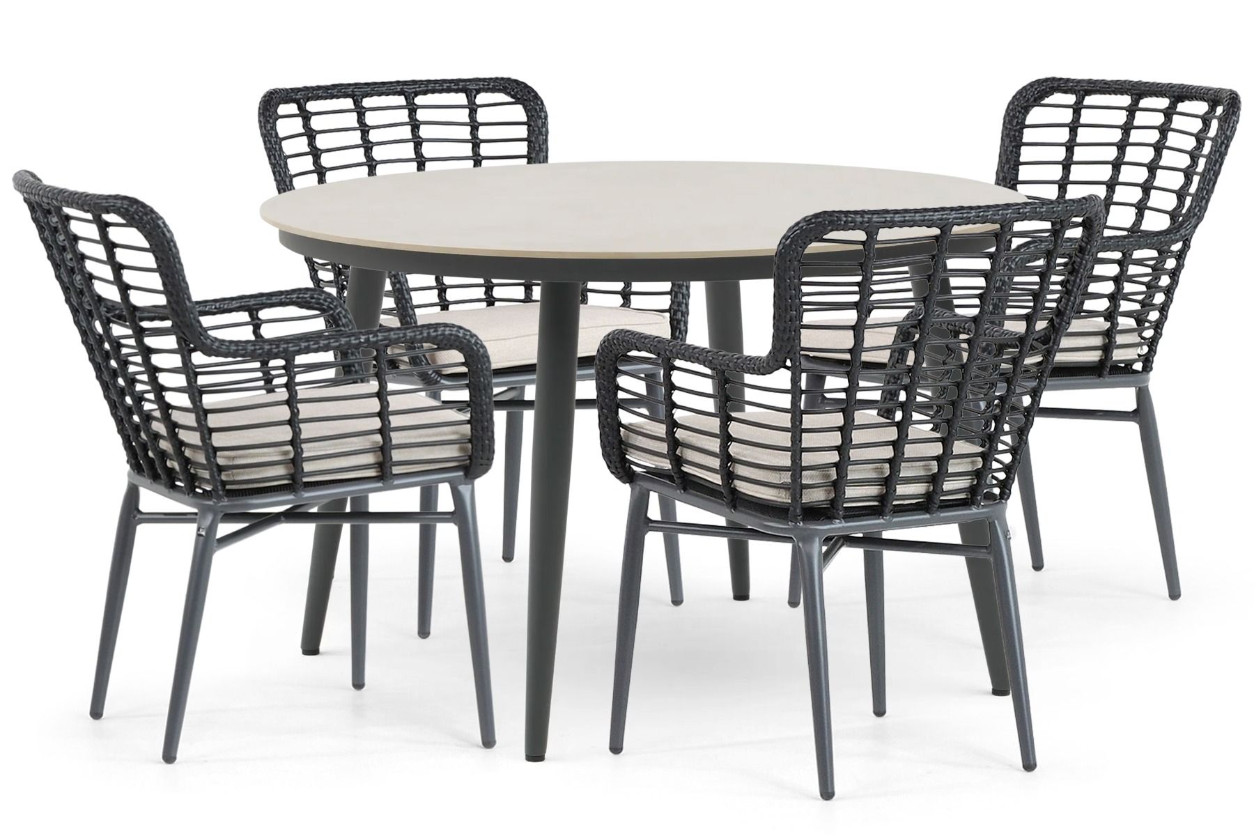 Lifestyle Toledo/Vienna 120 cm dining tuinset 5-delig