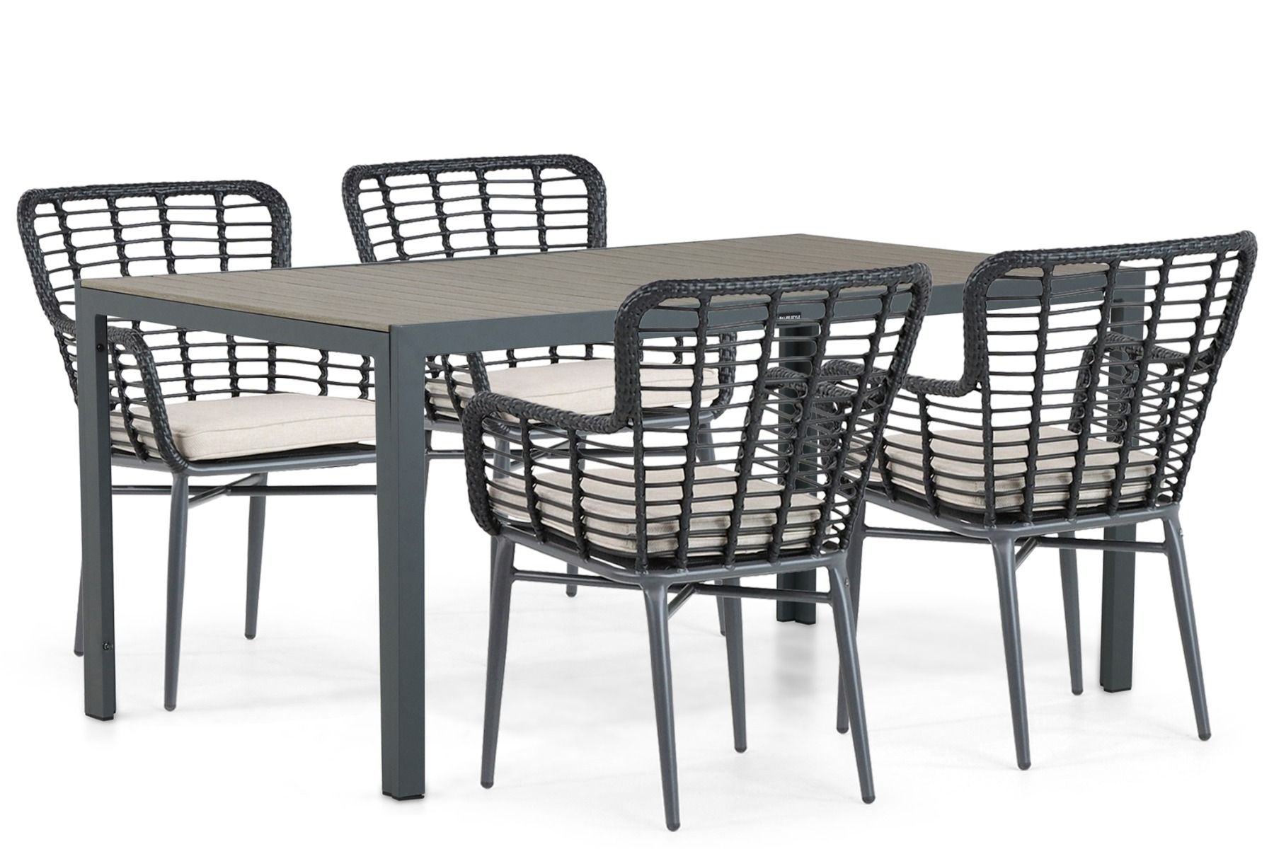 De Laan Toledo/Solare 160 cm dining tuinset 5-delig thumbnail