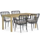 De Laan Toledo/Weston 160 cm dining tuinset 5-delig thumbnail