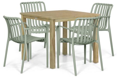 Domani Alba/Weston 90x90 cm dining tuinset 5-delig