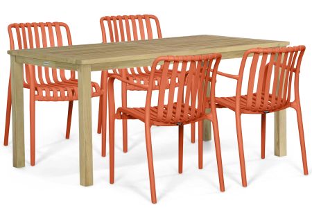 Domani Alba/Weston 160 cm dining tuinset 5-delig