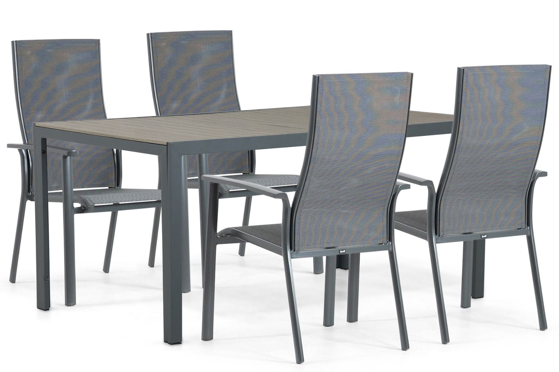 Hartman Sitges/Solare 160 cm dining tuinset 5-delig