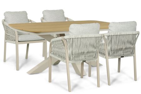 Lifestyle Biagio/Camila 180x100 cm dining tuinset 5-delig