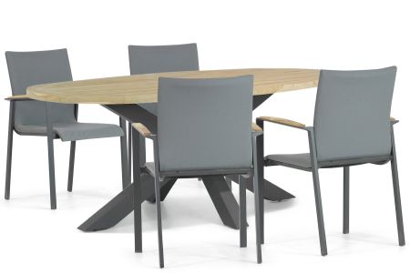 Lifestyle Brandon/Brookline 200 cm dining tuinset 5-delig