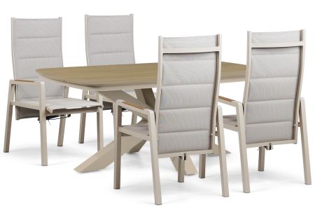 Lifestyle Essence/Camila 180x100 cm dining tuinset 5-delig