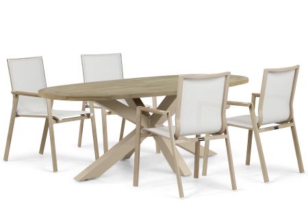 Lifestyle Fiora/Brookline 220x110 cm dining tuinset 5-delig
