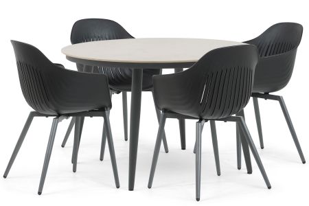 Lifestyle Lissabon/Vienna 120 cm dining tuinset 5-delig