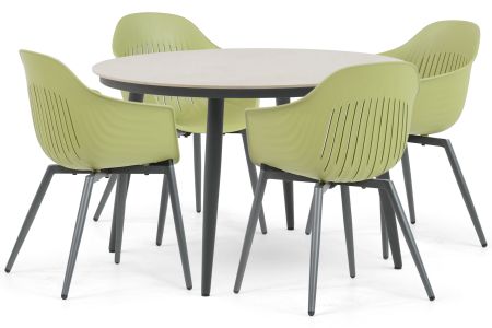 Lifestyle Lissabon/Vienna 120 cm dining tuinset 5-delig