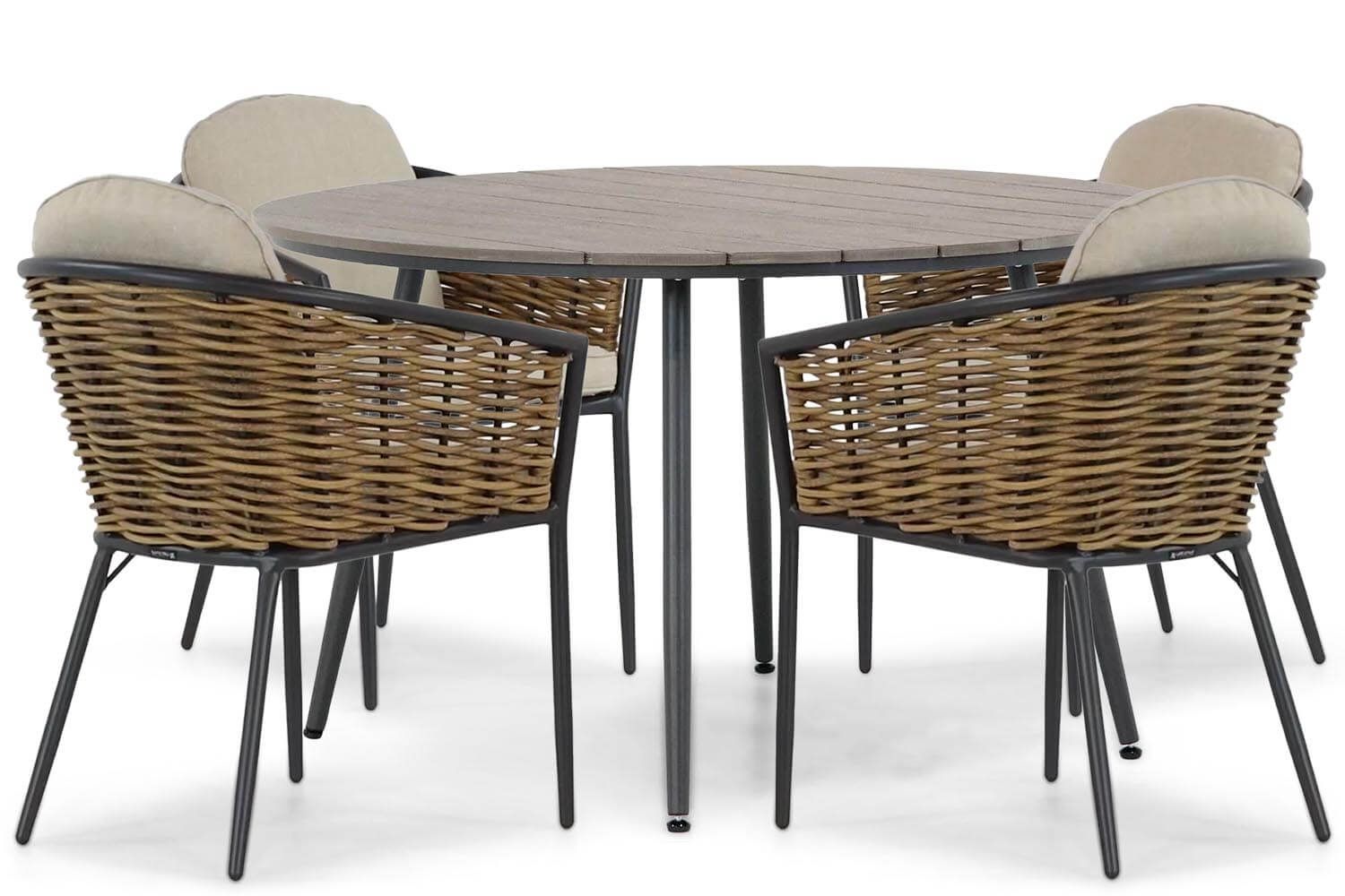 Lifestyle Nice/Matale 125 cm dining tuinset 5-delig thumbnail