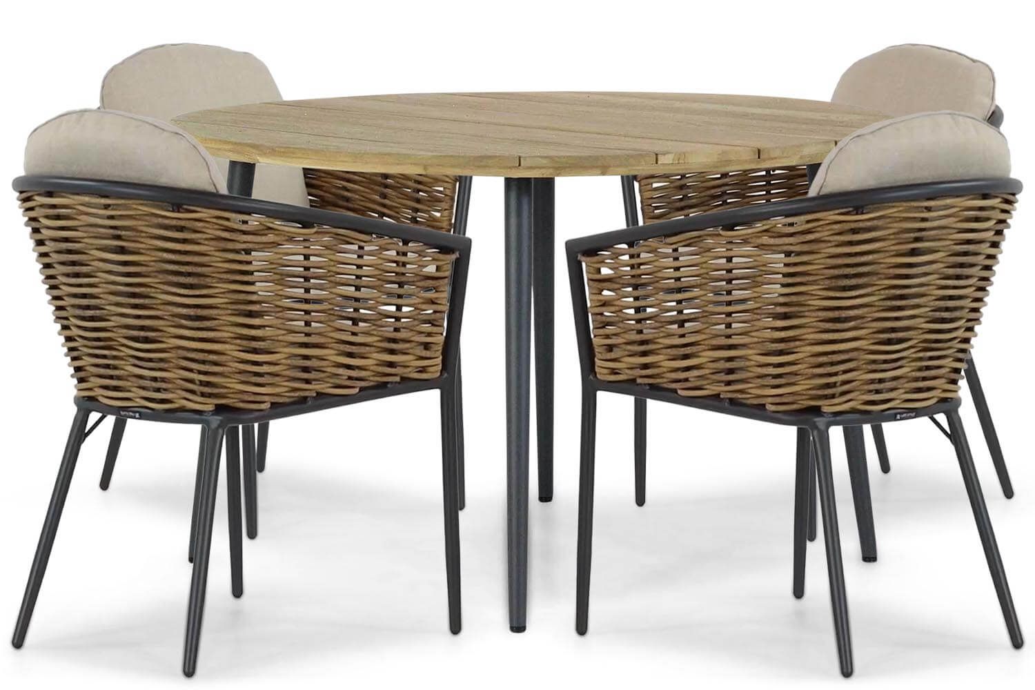 Lifestyle Nice/Montana 130 cm dining tuinset 5-delig thumbnail