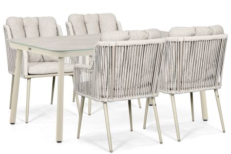 Lifestyle Tivoli/Tavano 160x90 cm dining tuinset 5-delig