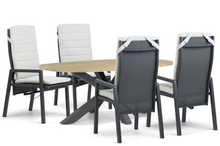 Lifestyle Vivaro/Brookline 200x110 cm dining tuinset 5-delig