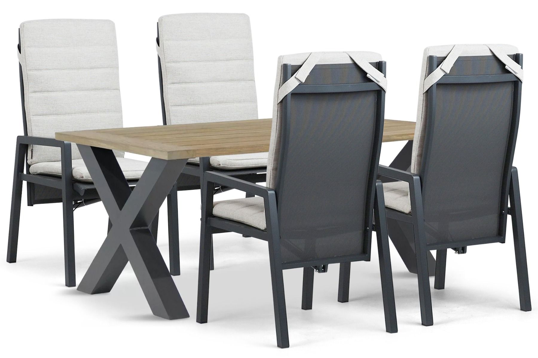 Lifestyle Vivaro/Cardiff 180x100 cm dining tuinset 5-delig