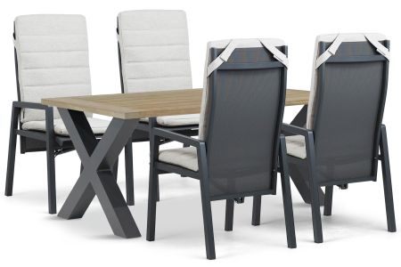 Lifestyle Vivaro/Cardiff 180x100 cm dining tuinset 5-delig