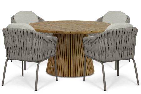 Santika Amadora/Fungo 140 cm dining tuinset 5-delig