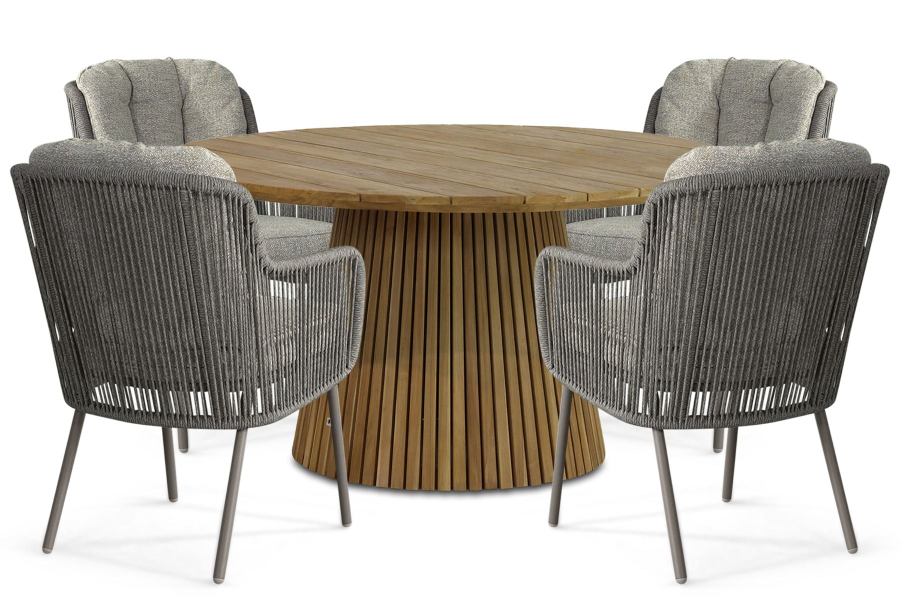 Santika Cayora/Fungo 140 cm dining tuinset 5-delig