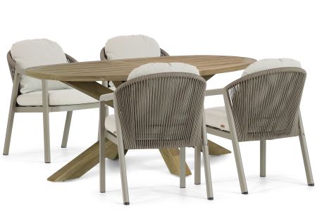 Santika Guss/Boston 200 cm dining tuinset 5-delig