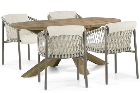 4 Seasons Outdoor Allora/Boston 200 cm dining tuinset 5-delig