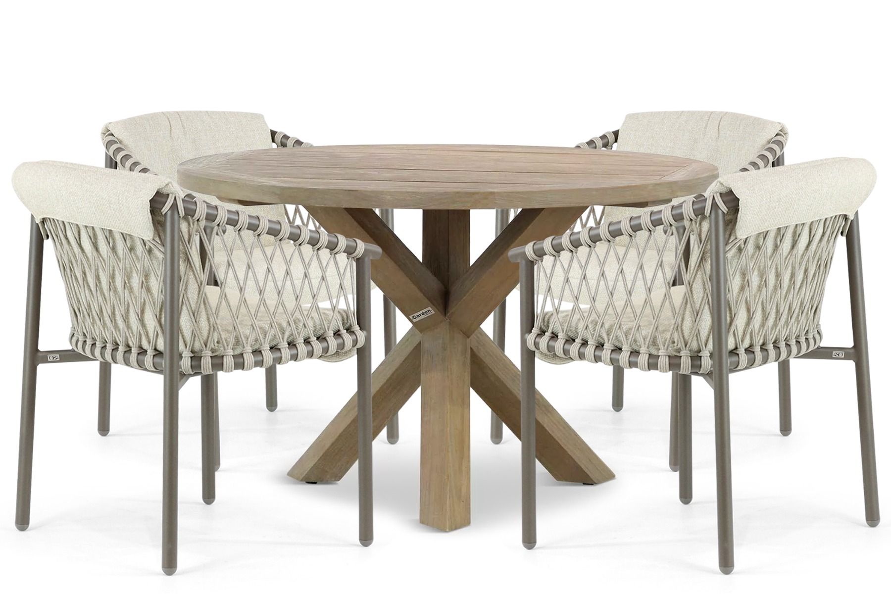 4 Seasons Outdoor Allora/Sand City 120 cm dining tuinset 5-delig thumbnail