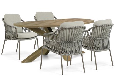 4 Seasons Outdoor Capalbio/Boston 200 cm dining tuinset 5-delig