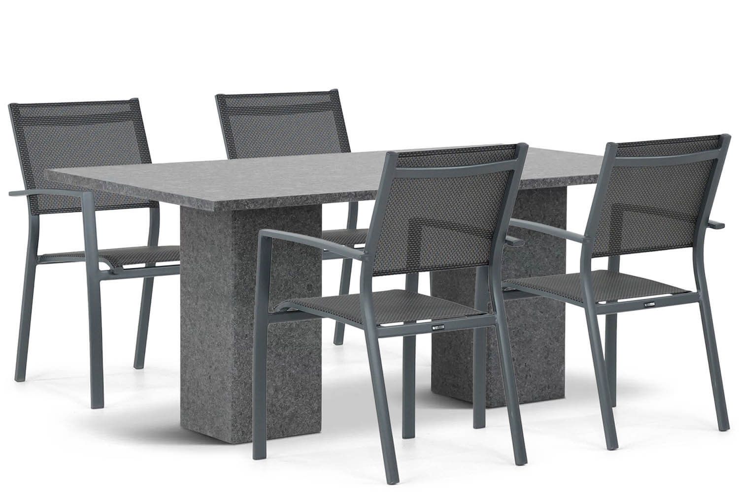 Lifestyle Sella/Graniet 180 cm dining tuinset 5-delig thumbnail