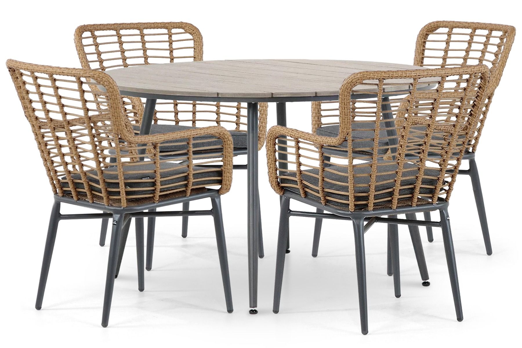 De Laan Toledo/Matale 125 cm dining tuinset 5-delig