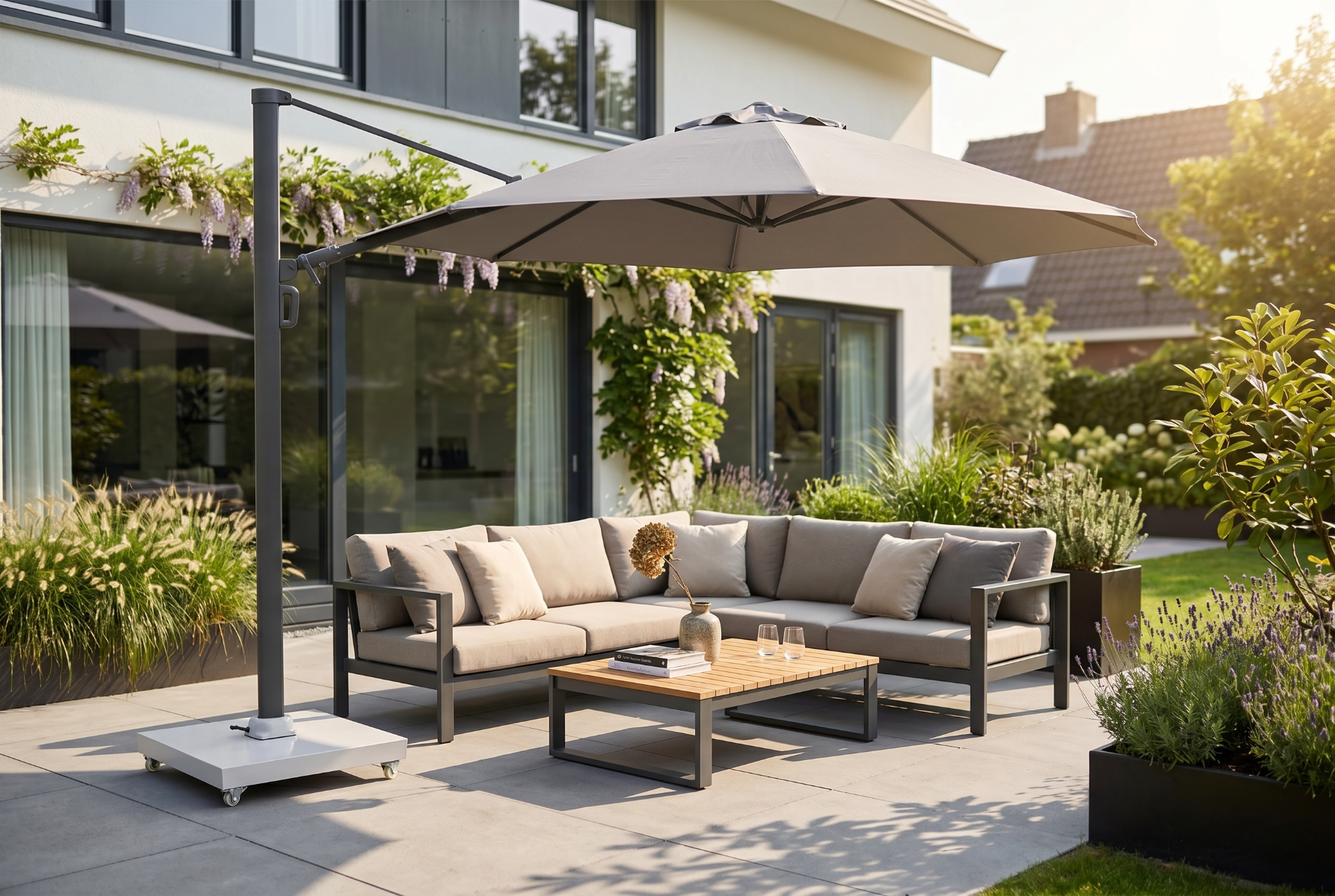 Camello Luna zweefparasol 3.5m S2 Excellent (excl. voet)