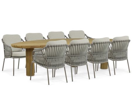 4 Seasons Outdoor Capalbio/Leafline 300 cm dining tuinset 9-delig