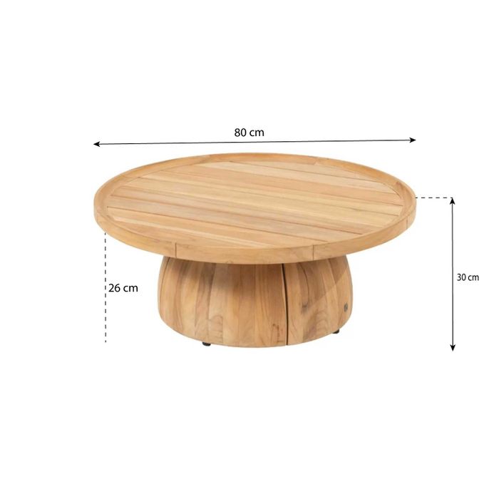 4 Seasons Pablo lounge coffee tafel 80 cm