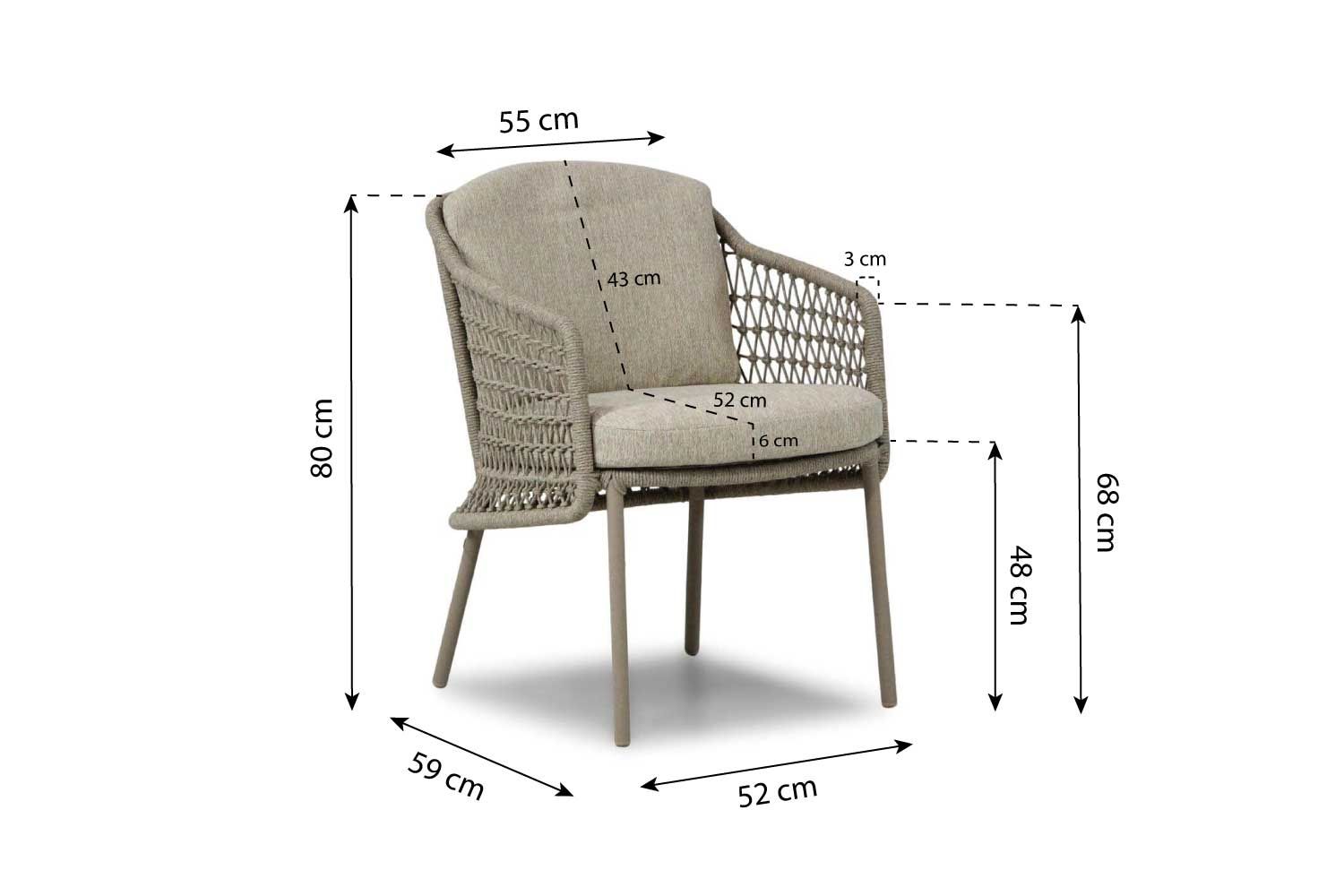 4 Seasons Outdoor Puccini/Brookline 240 cm dining tuinset 7-delig