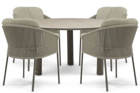 4 Seasons Outdoor Florence/Trino 140 cm dining tuinset 5-delig